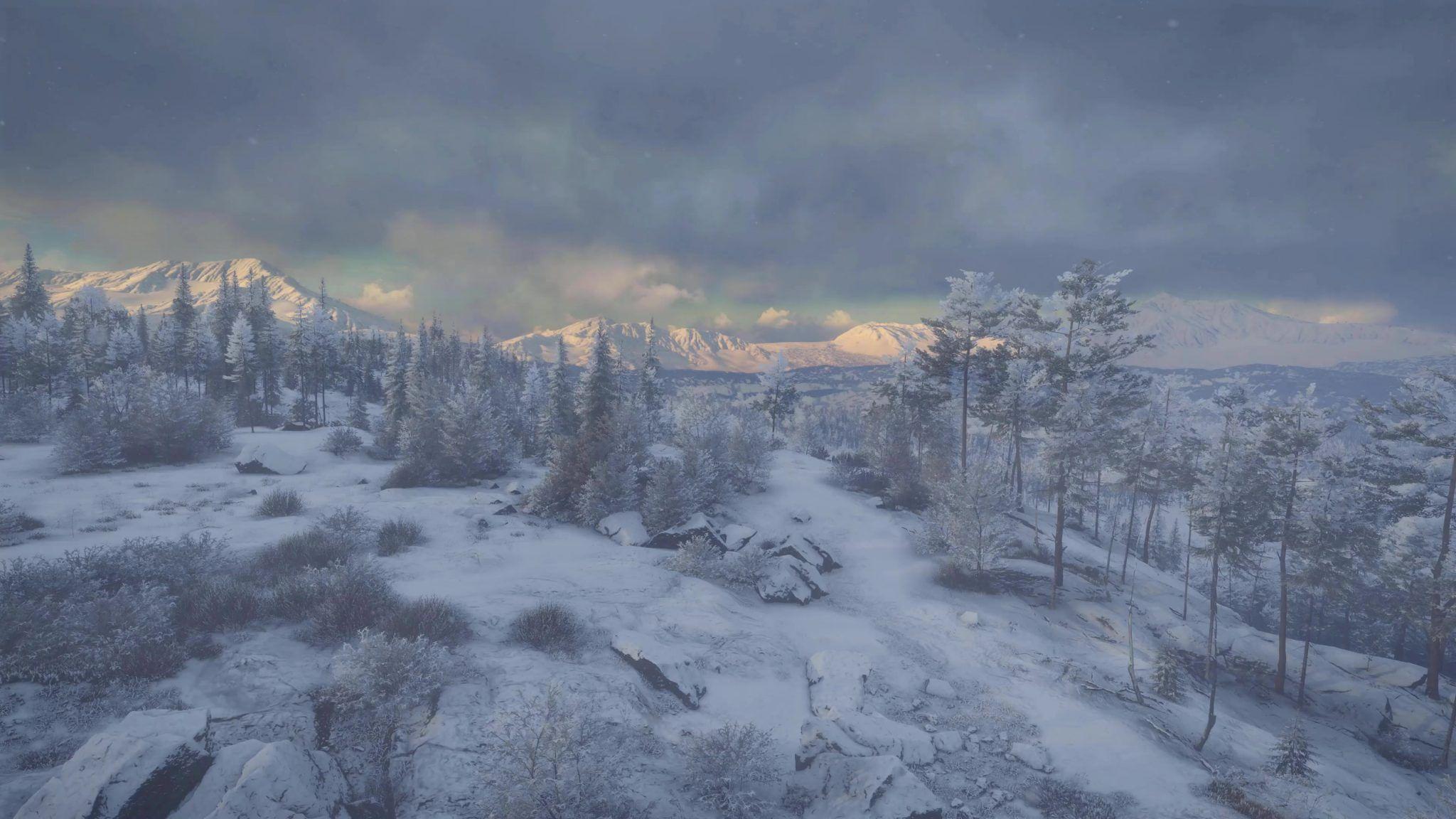 2048x1152 4K Snowy Mountains Live Wallpaper Free