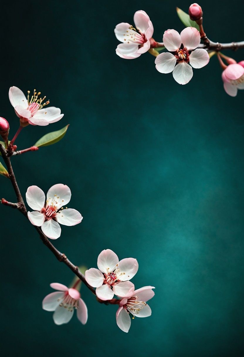 832x1216 minimalist cherry blossom Prompts