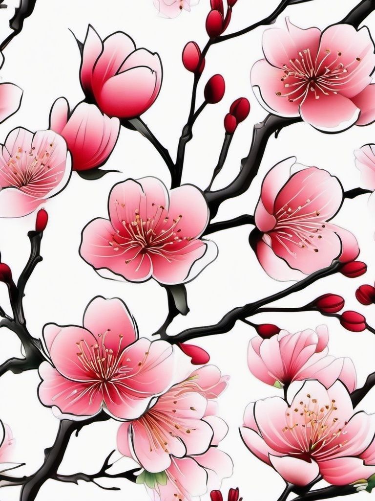 768x1024 Japanese Cherry Blossom Tattoo Design