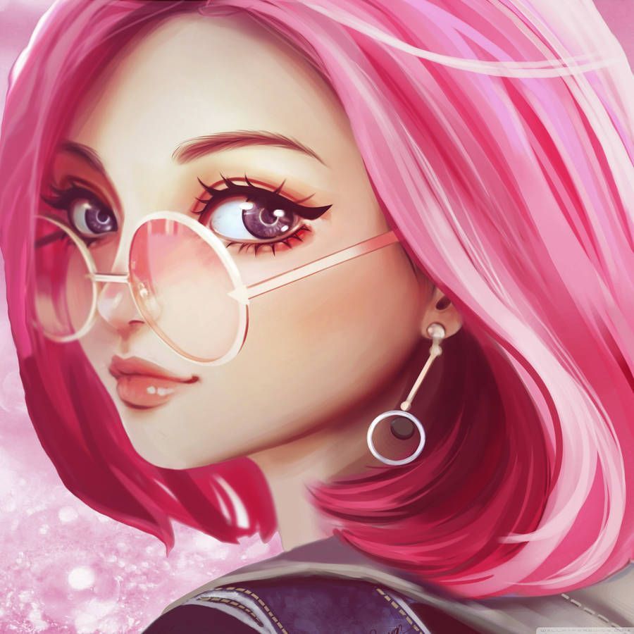 900x900 Download free Cute Pink Girl Close Up