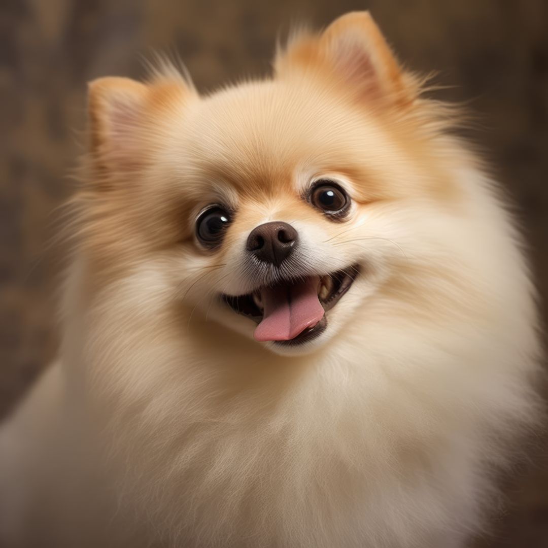 1080x1080 Cute Pomeranian Dog with Happy
