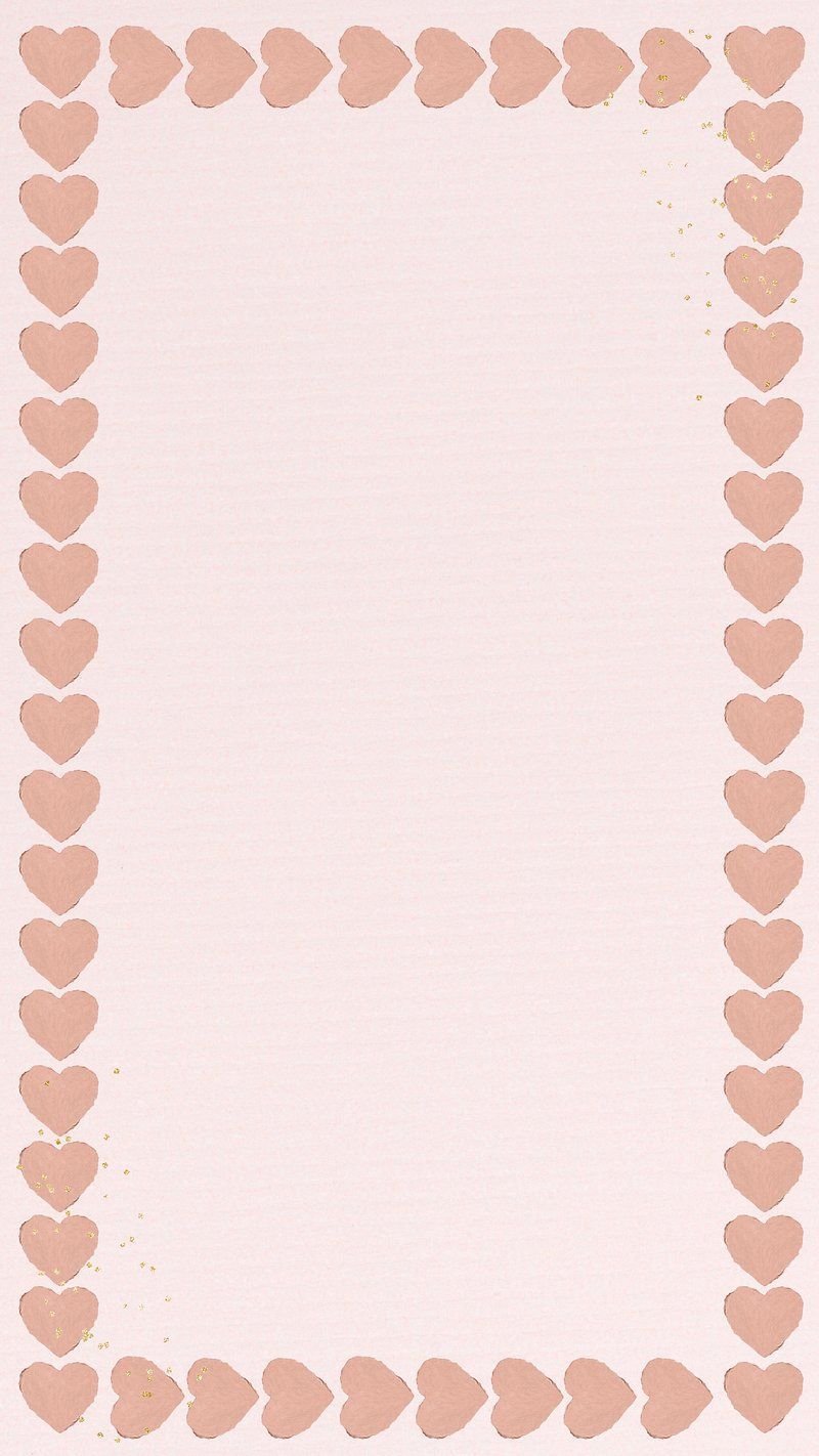800x1422 Cute heart frame phone wallpaper