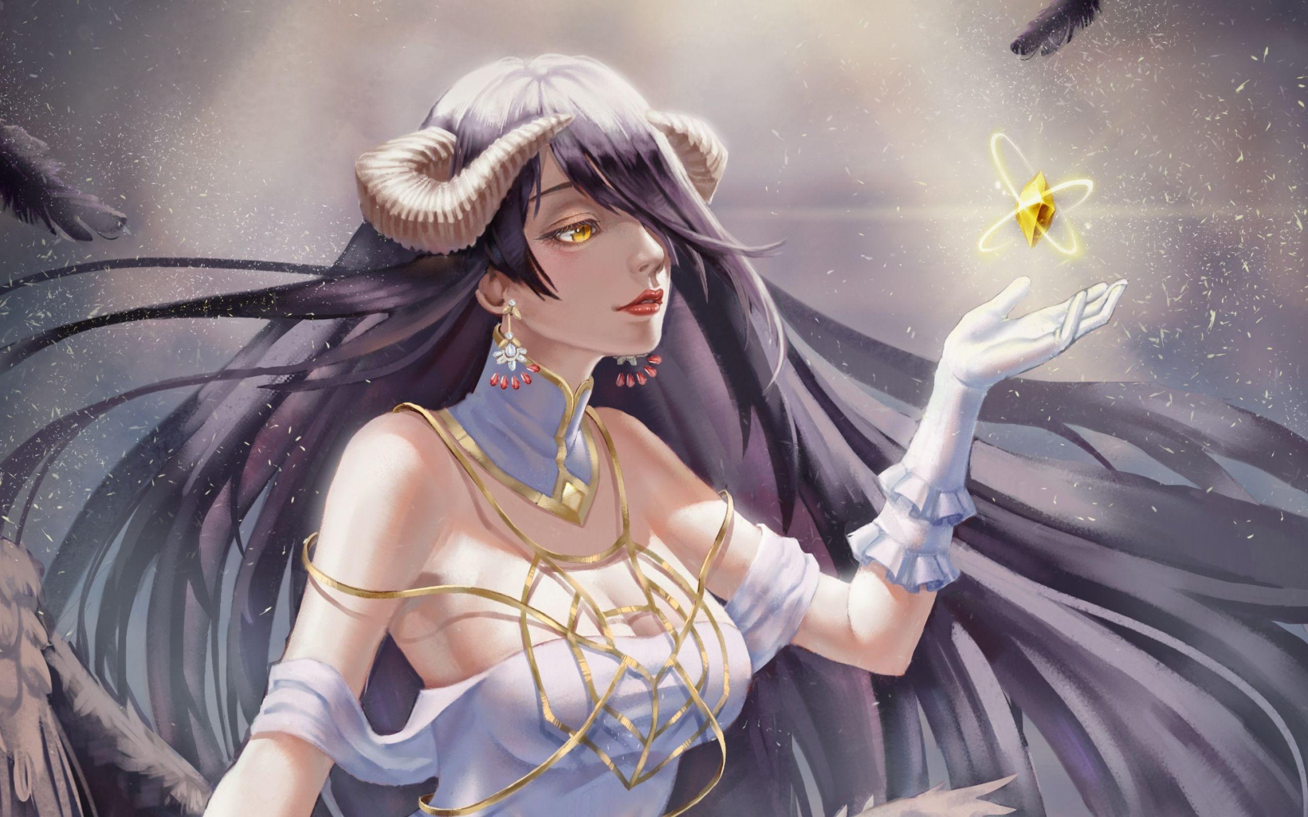 2560x1600 Anime, Albedo, Overlord, Art Wallpaper