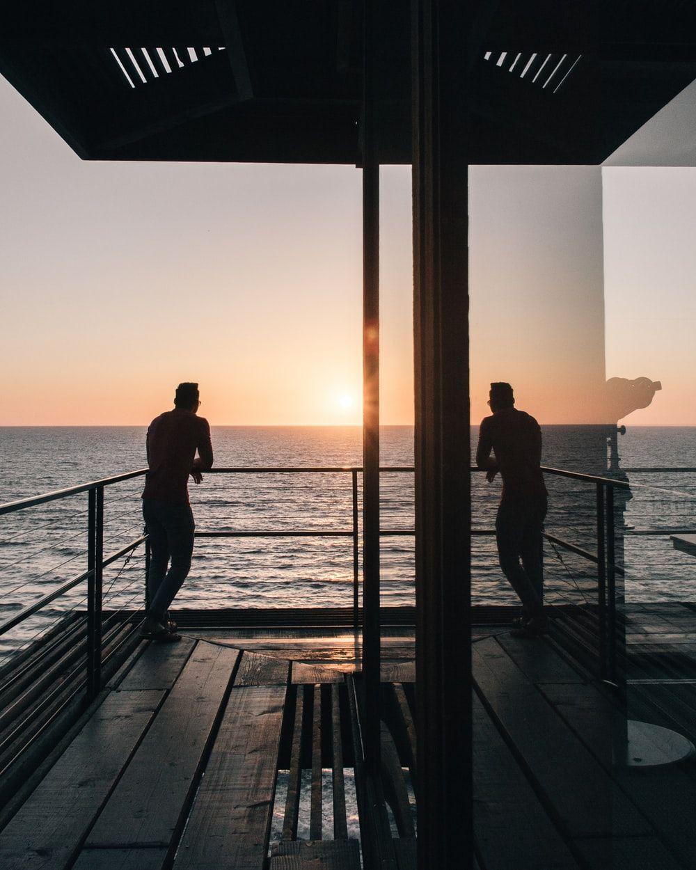 1000x1250 Guy Watching Sunset Picture. Download Free Image