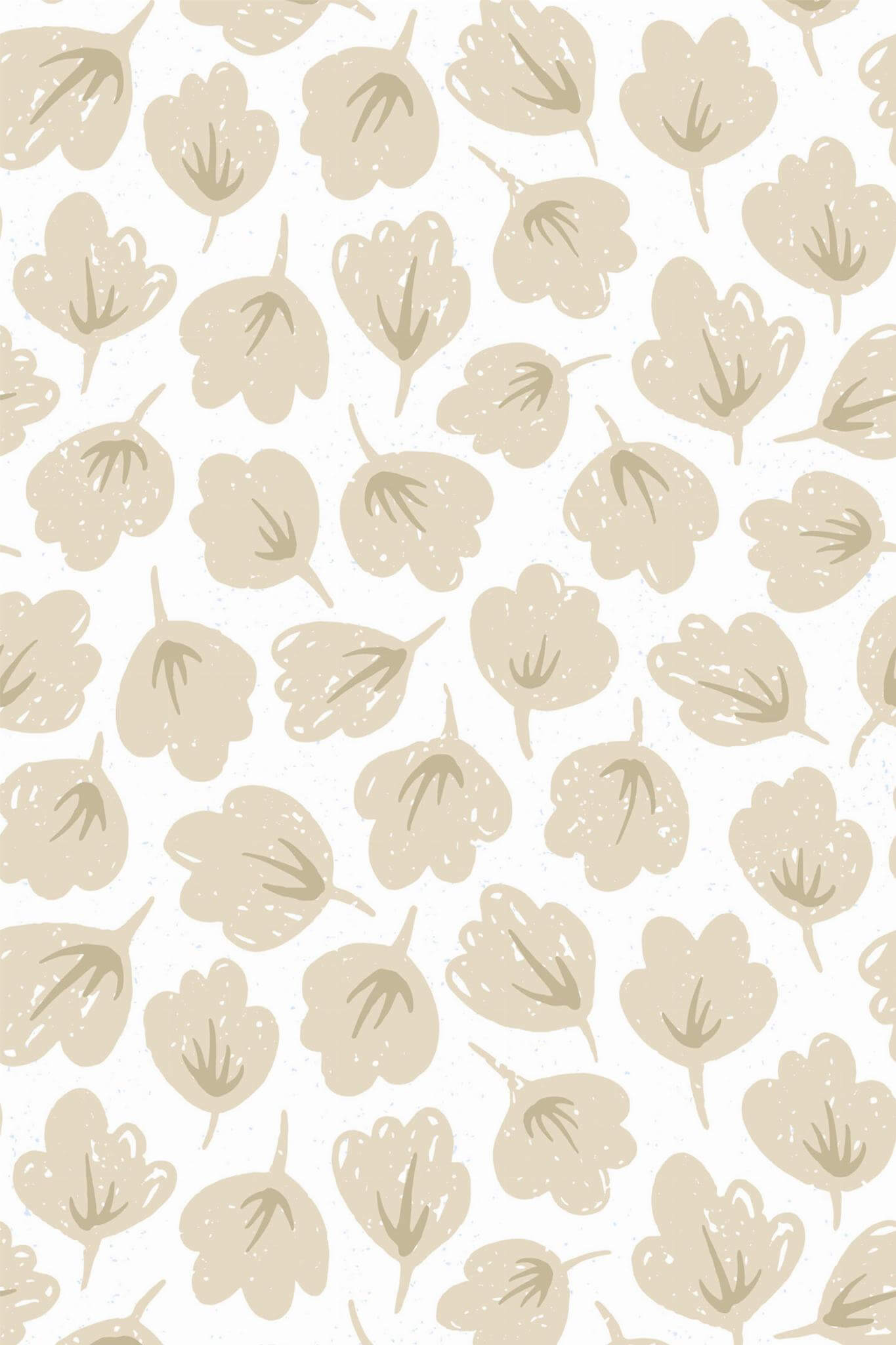 1365x2048 Aesthetic beige leaf Peel and Stick