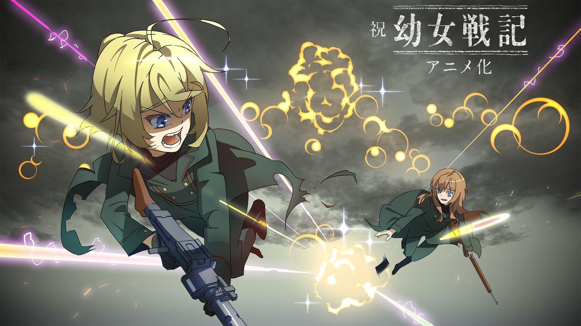 1920x1080 Youjo Senki, Anime girls, Tanya Degurechaff, Viktoriya