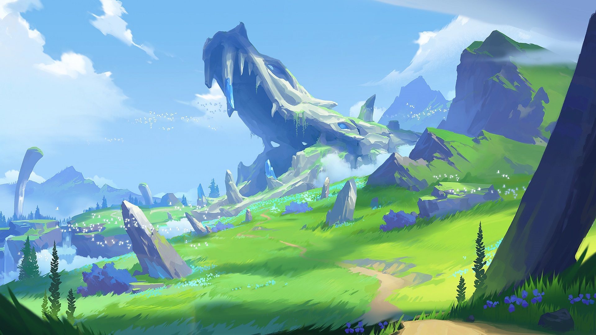 1920x1080 Teyvat Wallpaper
