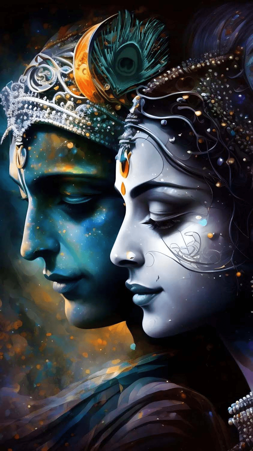 843x1500 Lord Krishna iPhone Wallpaper