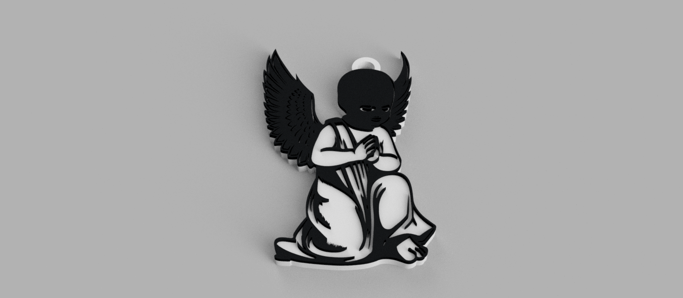 1356x592 STL file Evil Angel of the Black Mafia