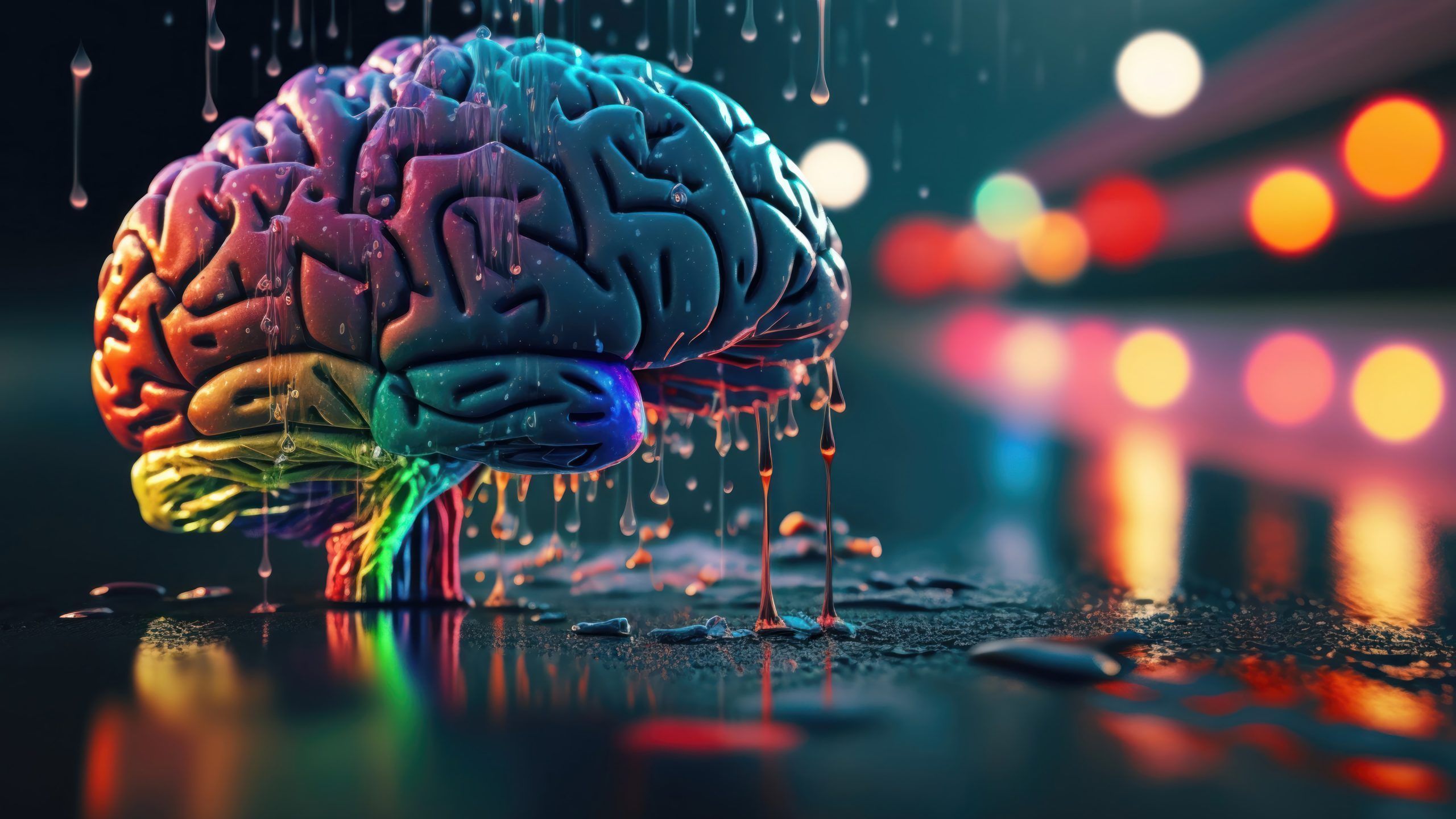 2560x1440 4k Brain Colorful Digital Art Wallpaper
