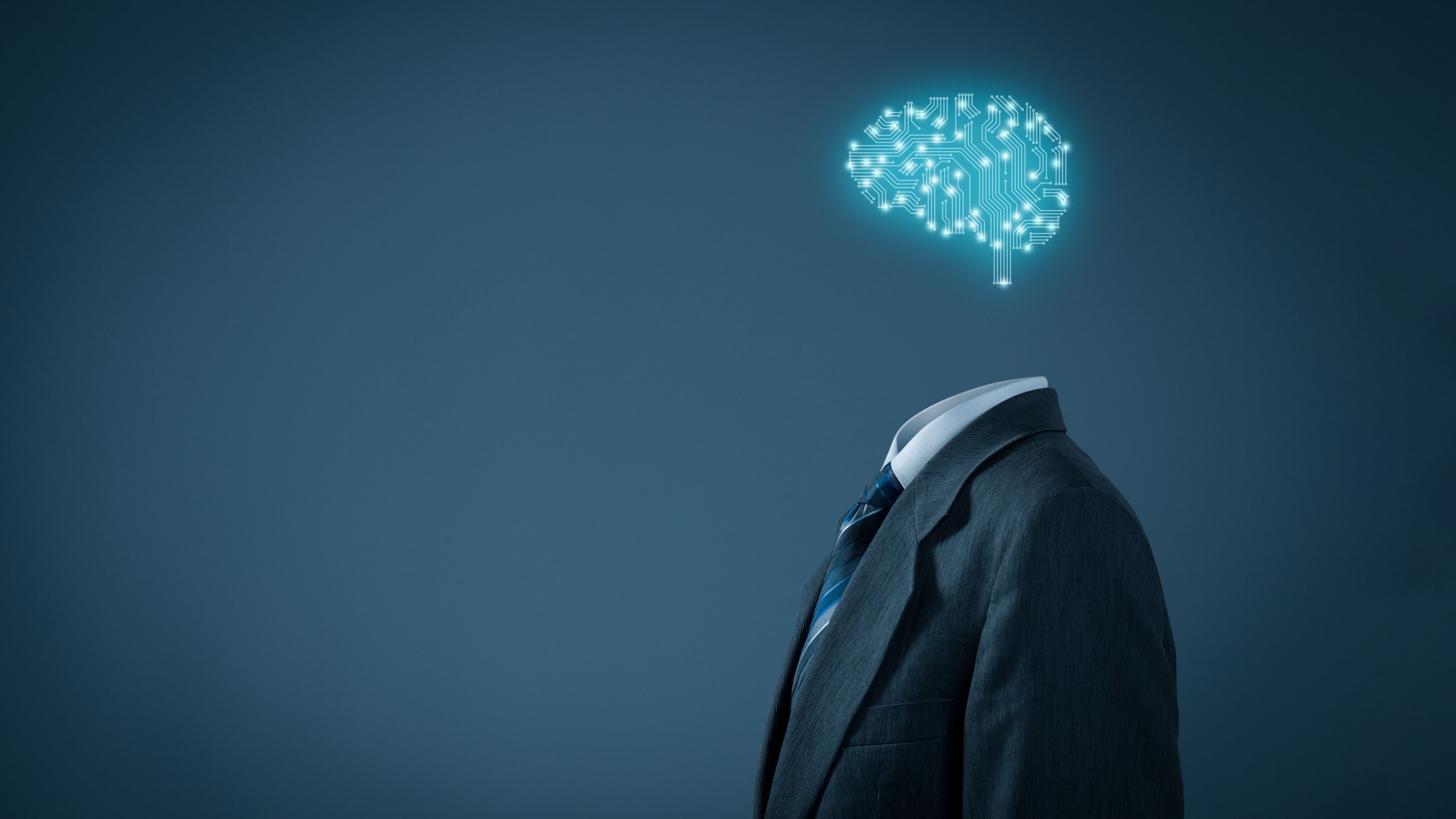3840x2160 Wallpaper 4K, Suit, Brain, Intelligence