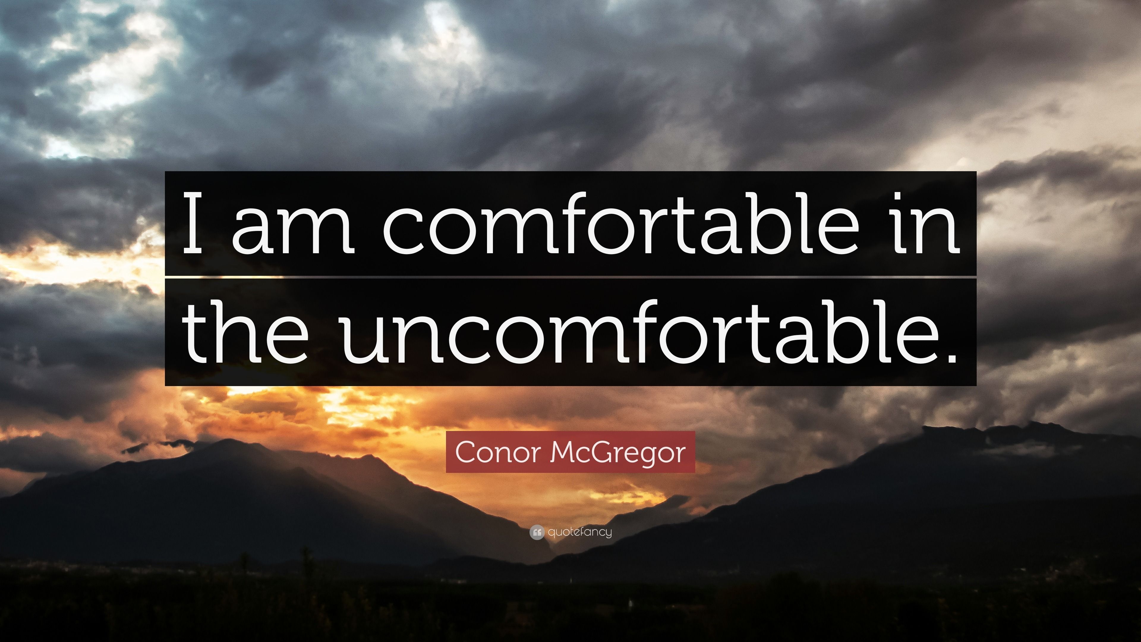 3840x2160 Conor McGregor Quote: “I am comfortable