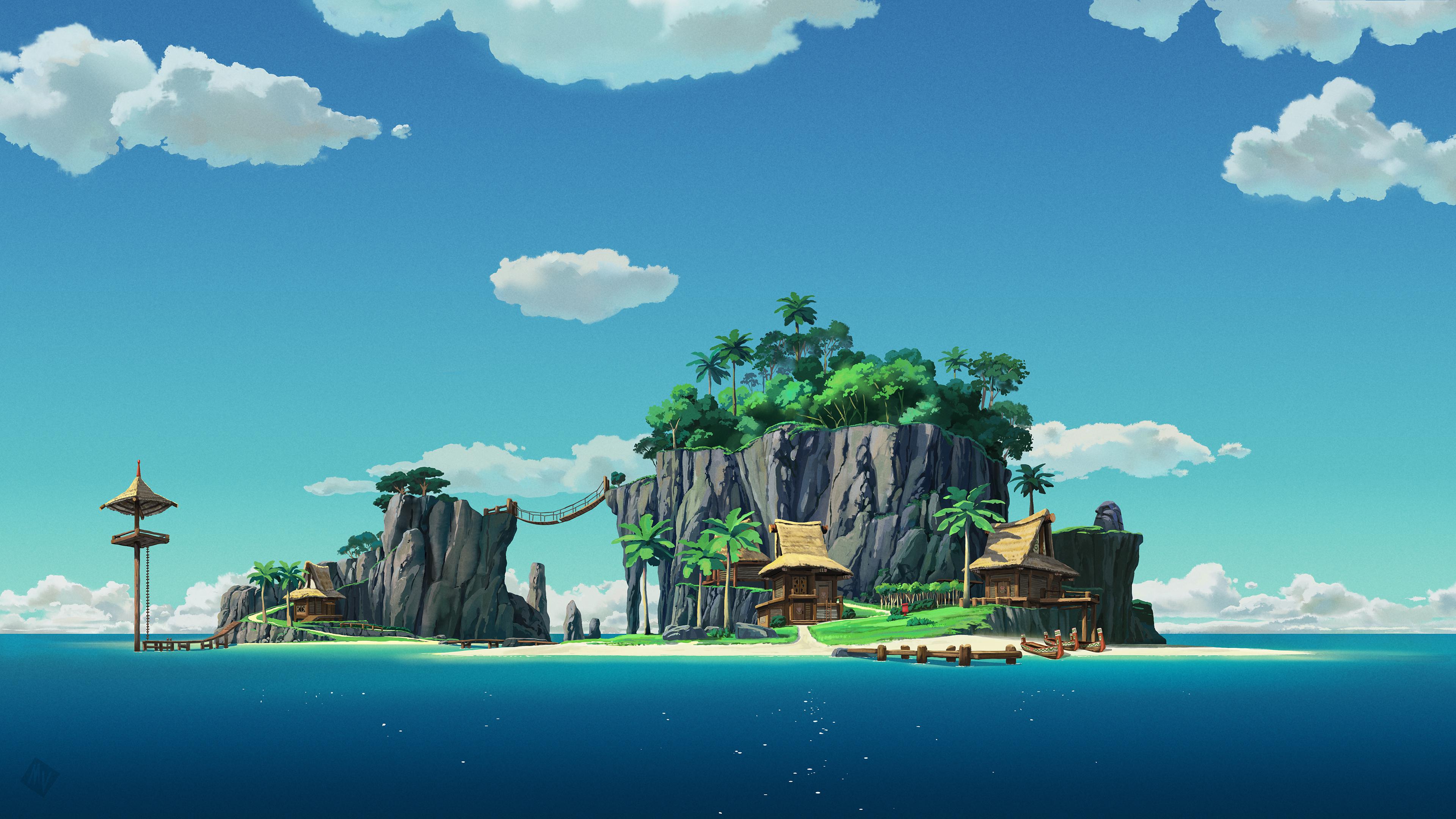 3840x2160 Outset Island throughout the day