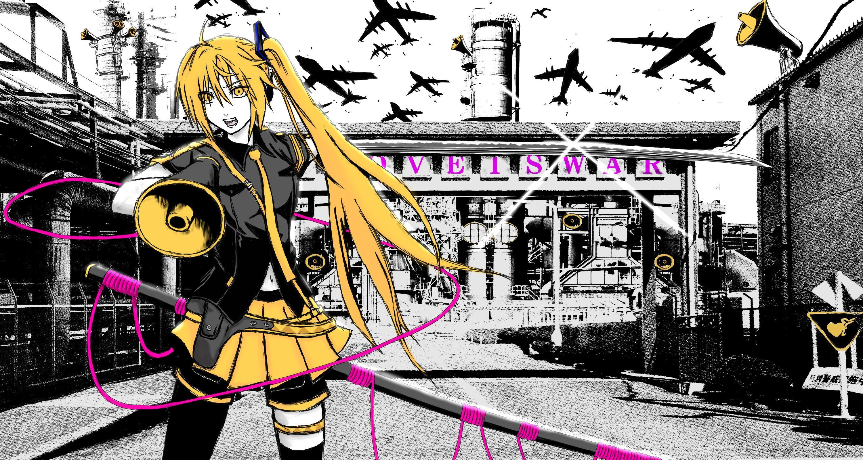 3000x1600 Akita Neru Anime Vocaloid HD Wallpaper