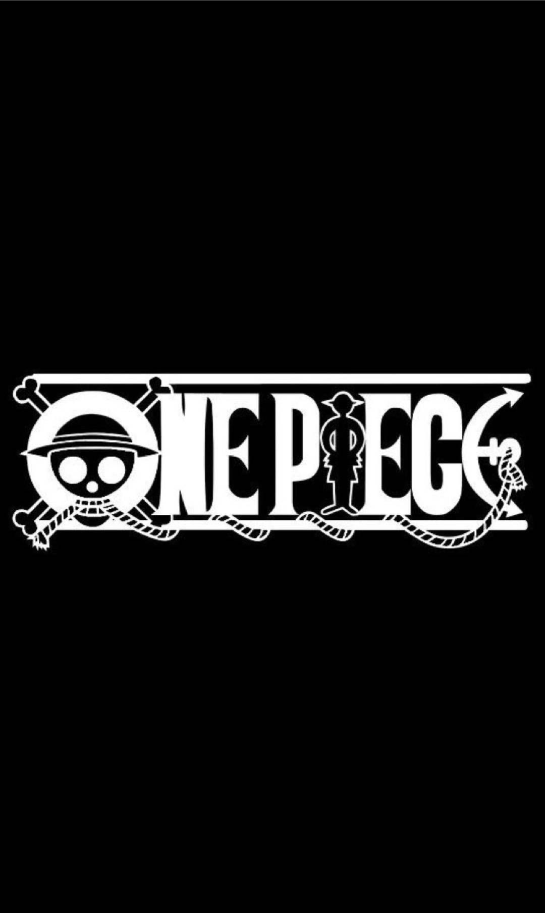 1080x1809 One Piece Phone Logo On Black Wallpaper