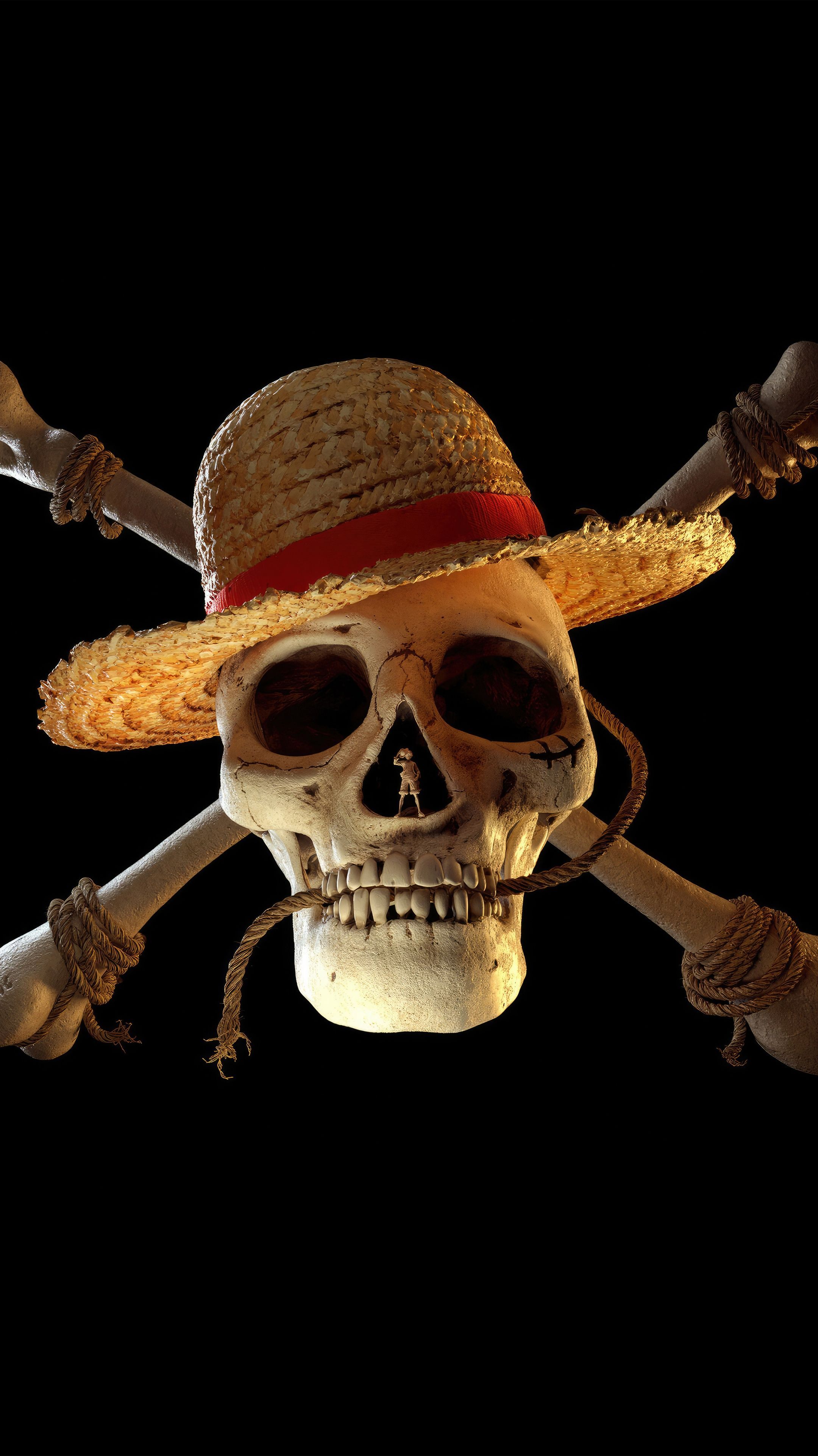 2160x3840 One Piece Logo AMOLED 8K Wallpaper