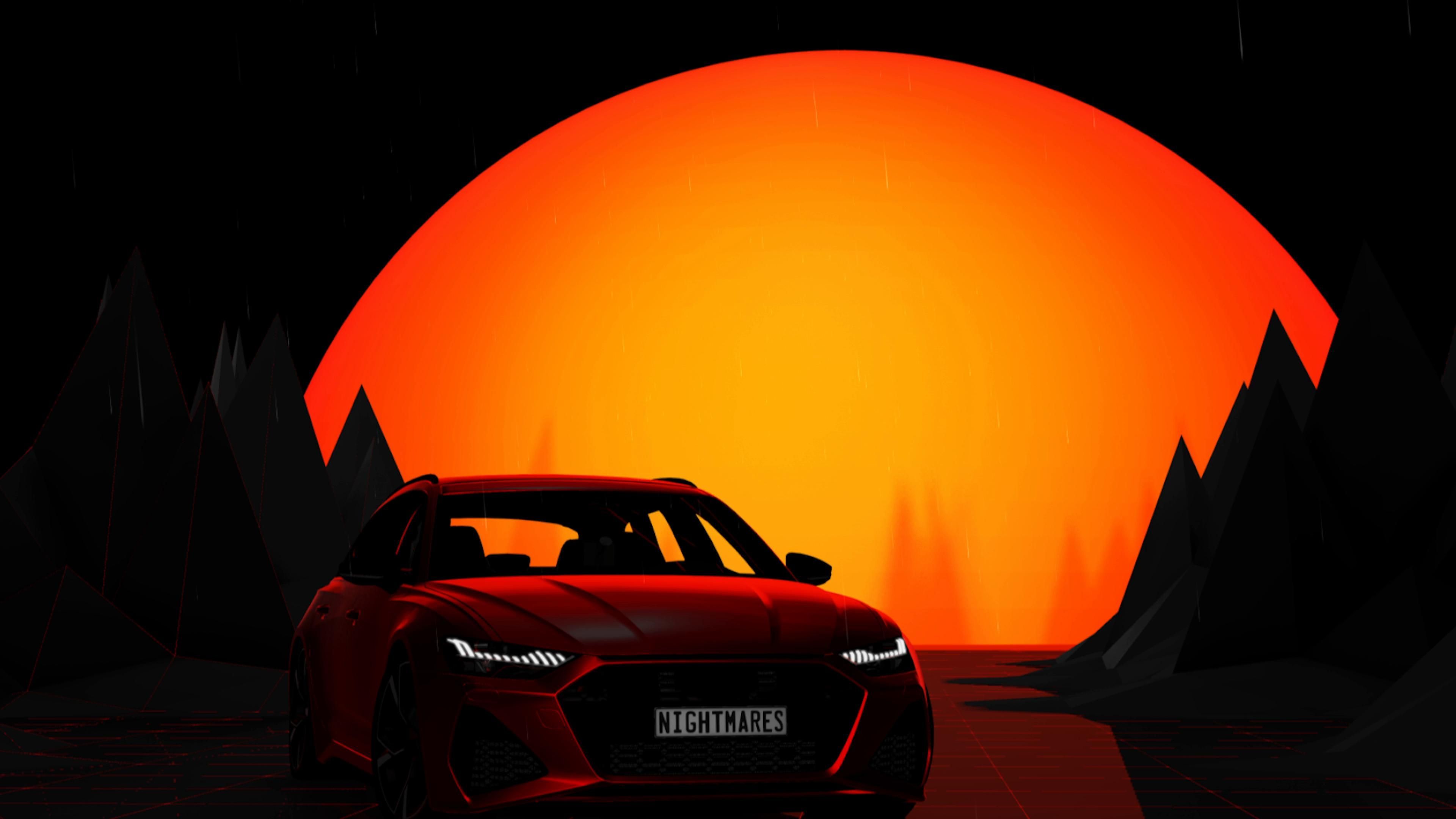 3840x2160 Audi RS 7 Sportback Under the Rain