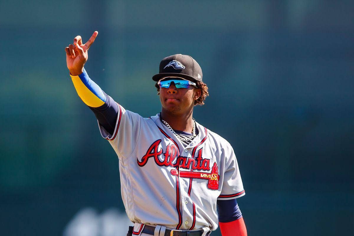 1200x800 Ronald Acuna Jr. Finger Up Wallpaper