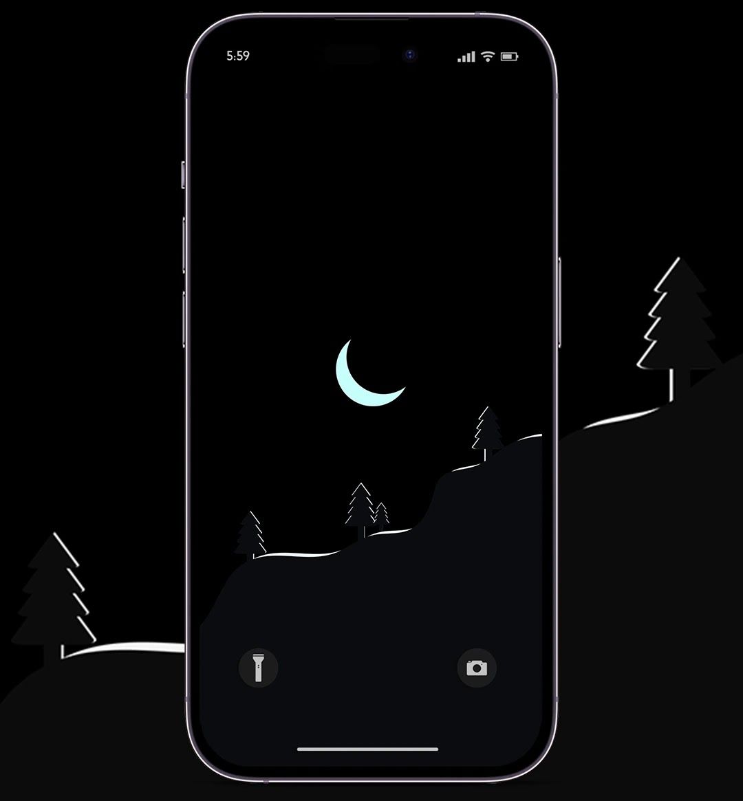 1080x1165 MINIMALIST MOON NIGHT WALLPAPER FOR