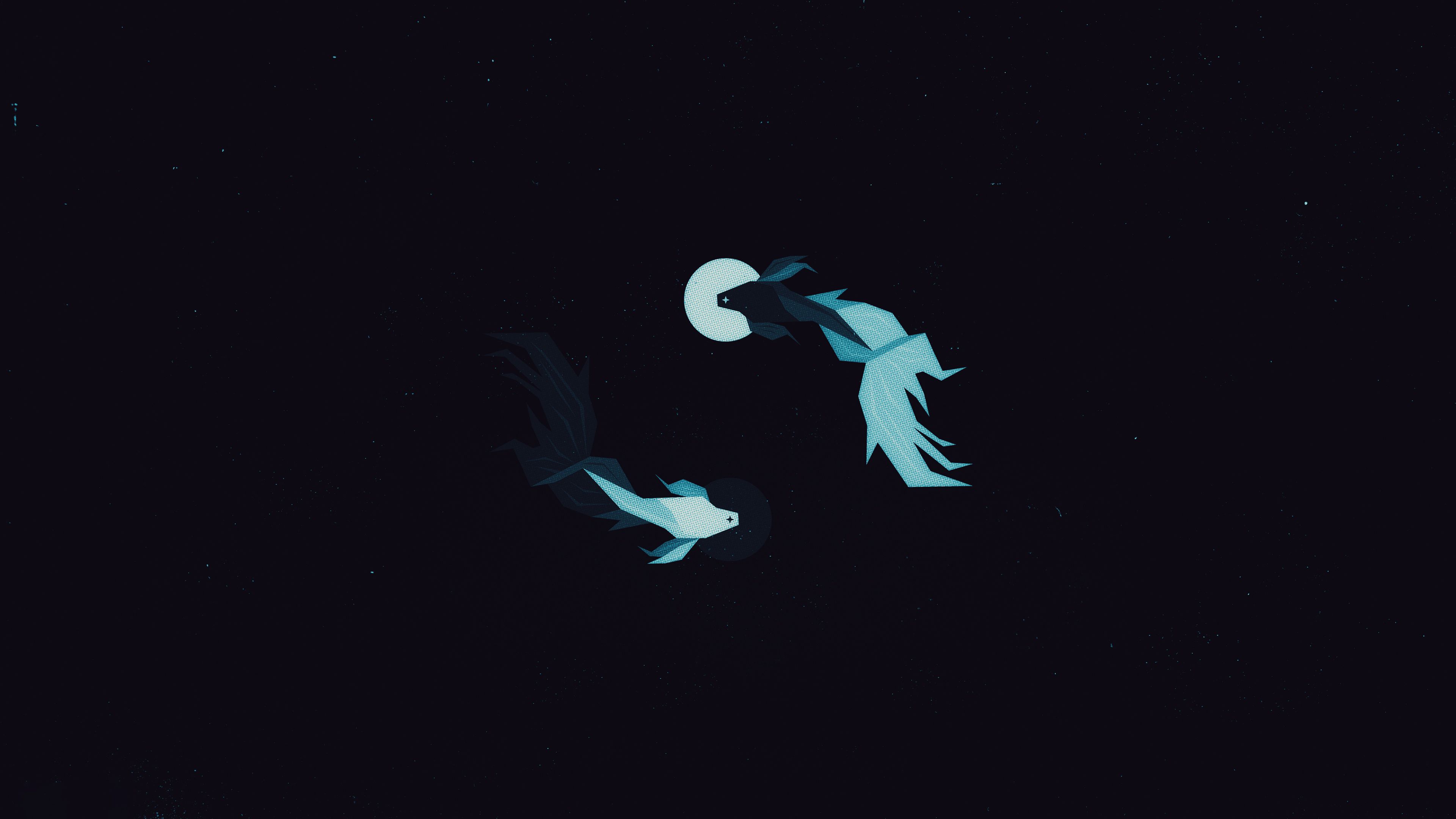 3840x2160 Download wallpaper 3840x2160 two fish