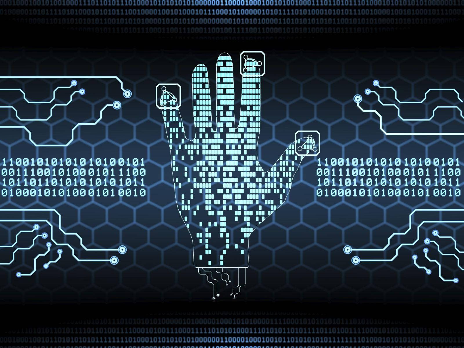 1600x1200 Download Advanced Fingerprint Cyber Security Wallpaper