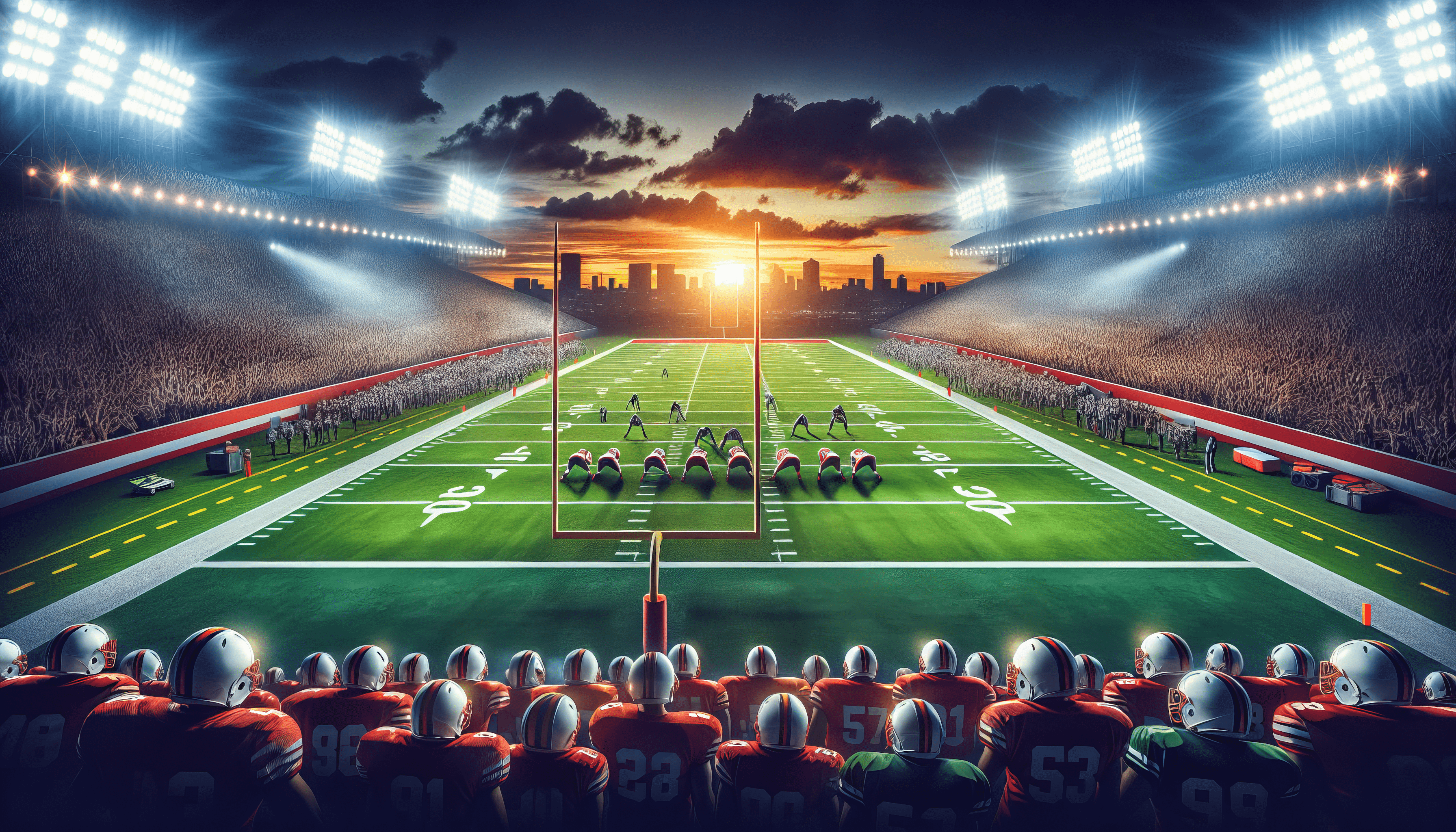 3584x2048 NFL Sunset Showdown HD Wallpaper