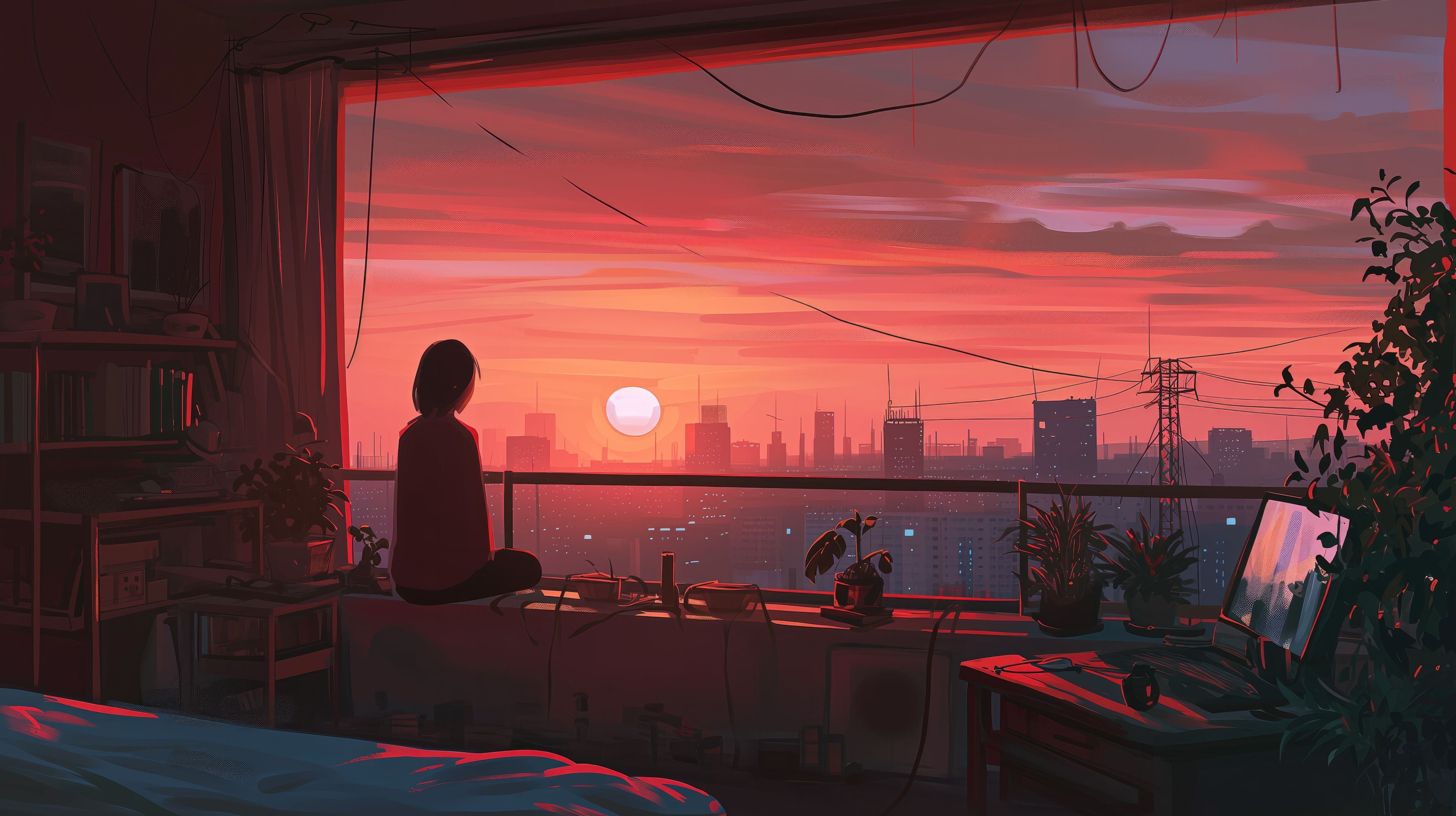 3840x2152 Lofi Girl Relaxing Morning Time Wallpaper, HD Artist Wallpaper, 4k Wallpaper , Image, Background, Photos and Picture