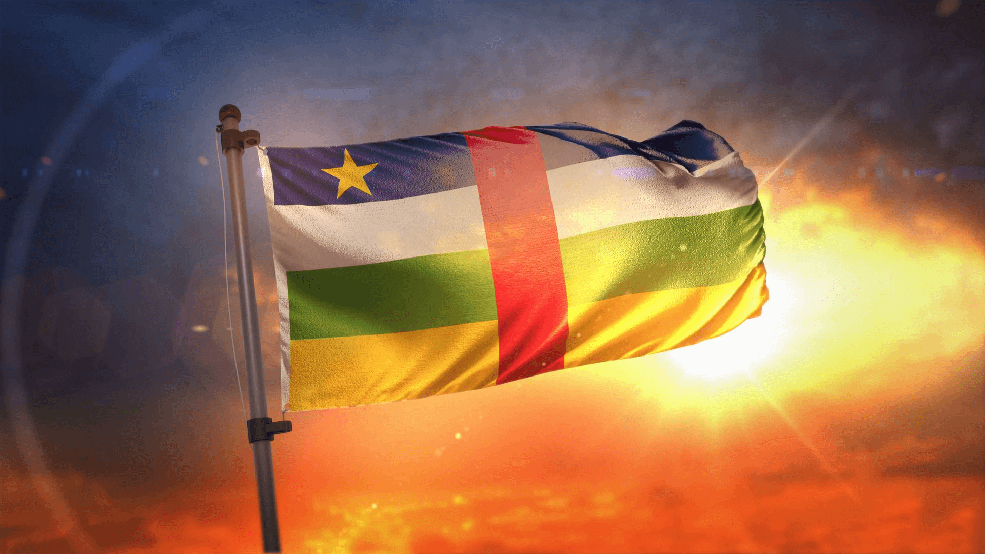 1920x1080 Central African Republic Flag