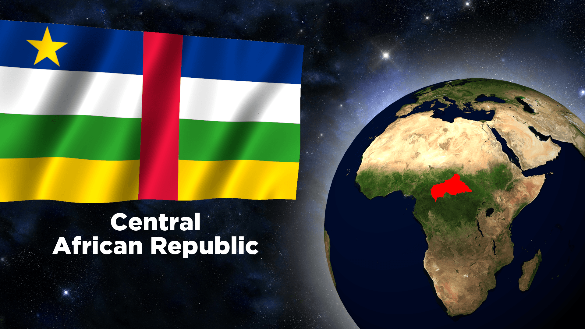 1920x1080 Central African Republic Flag