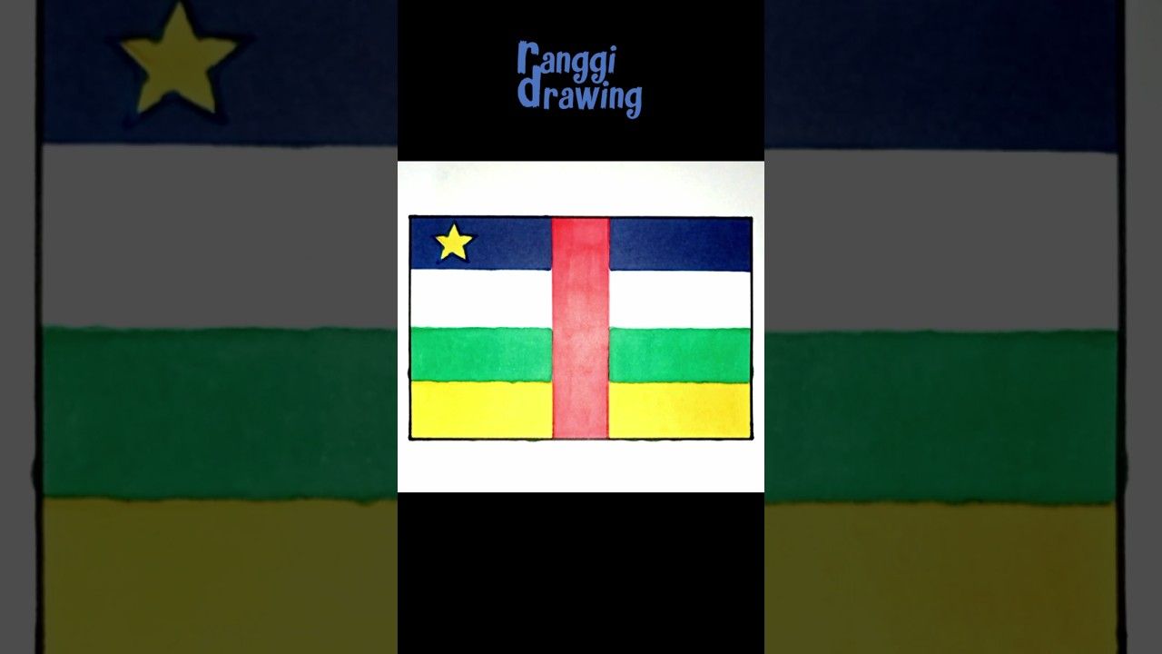 1280x720 Drawing Central African Republic Flag
