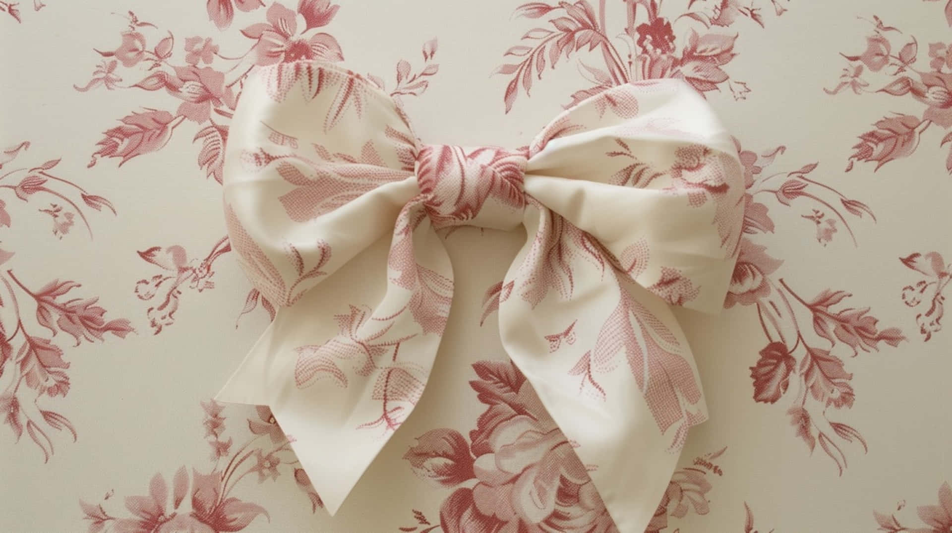 1920x1075 Elegant Floral Coquette Bow Wallpaper