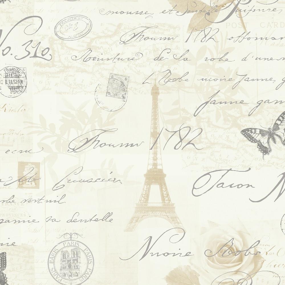 1000x1000 Holden Calligraphy Paris Vintage French Postcard Wallpaper