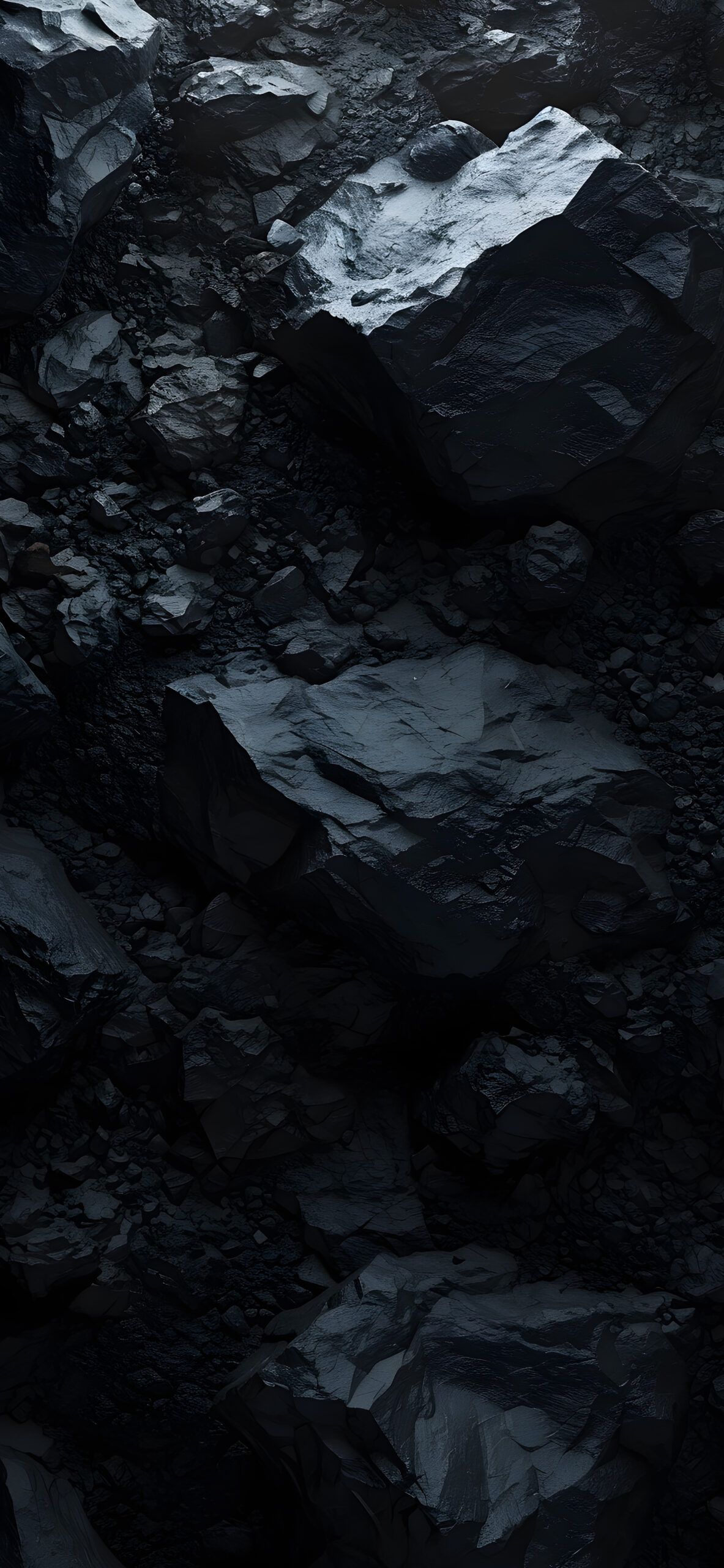 1183x2560 Dark Rocky Surface Aesthetic Wallpaper