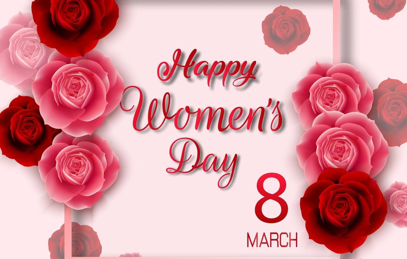 1332x850 Photo Wallpaper Roses, Congratulations, Postcard, Women's