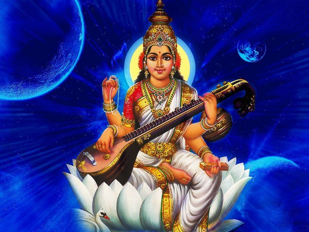 1024x768 Maa Saraswati HD Wallpaper