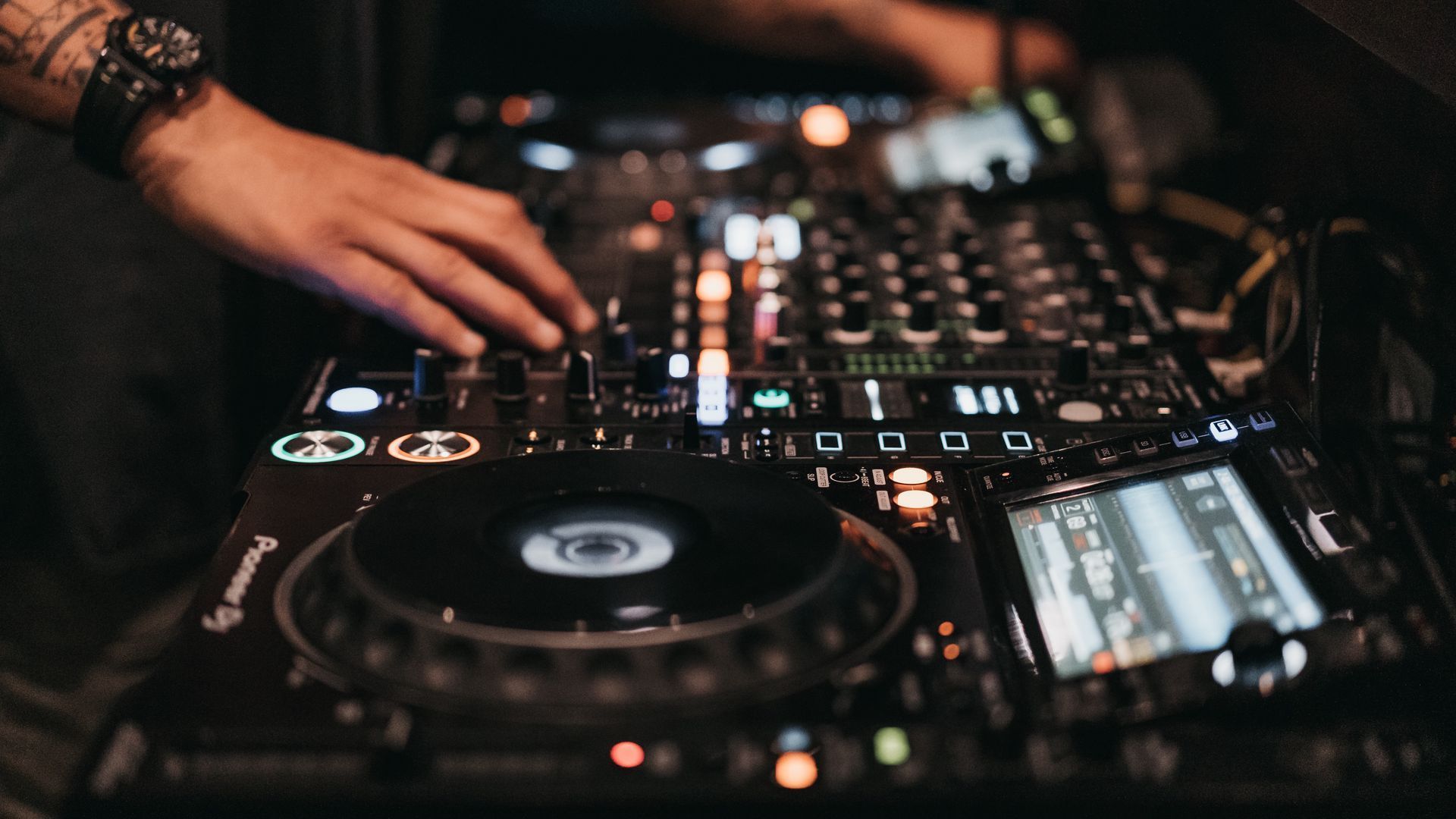 1920x1080 Wallpaper music dj buttons setup disco
