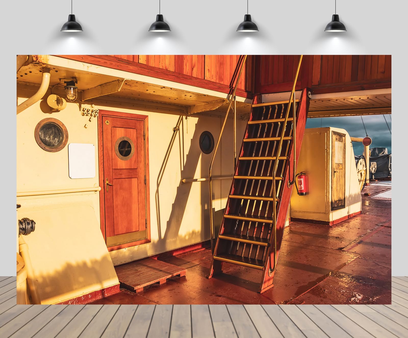 1600x1324 CHNYWORK 9x6ft Vintage Cruise Ship