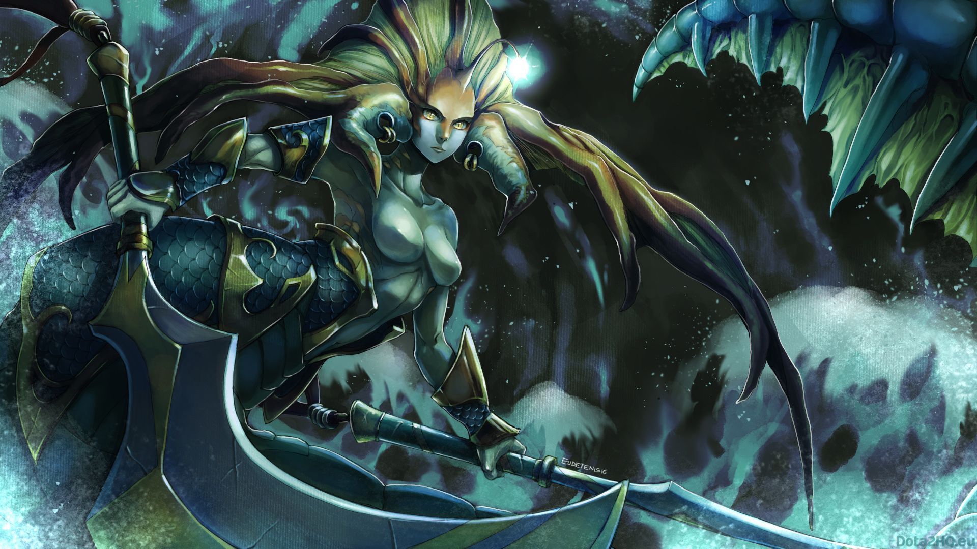 1920x1080 DOTA 2 Naga Siren Wallpaper 2
