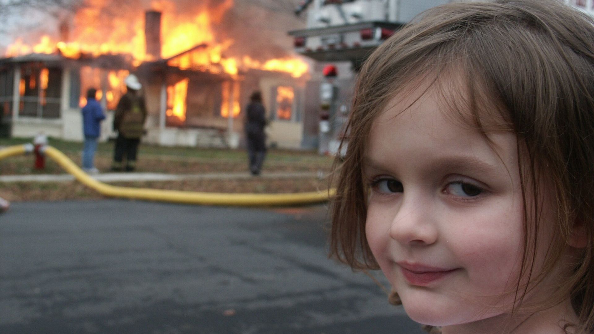 1920x1080 Disaster girl sells meme as NFT