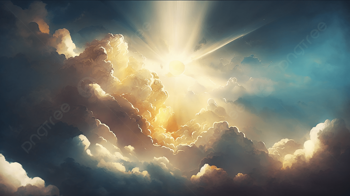 1200x675 Heaven Light Cloud Background, Light Of