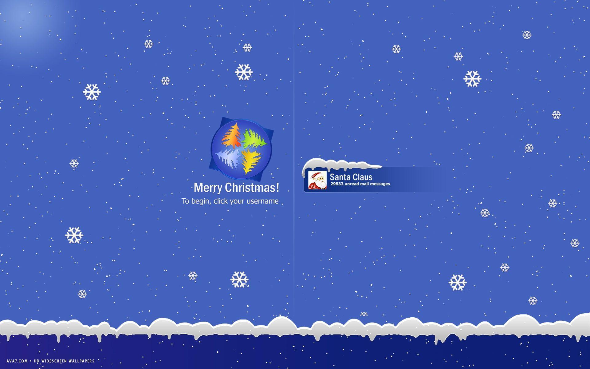 1920x1200 merry christmas windows login santa claus mail messages