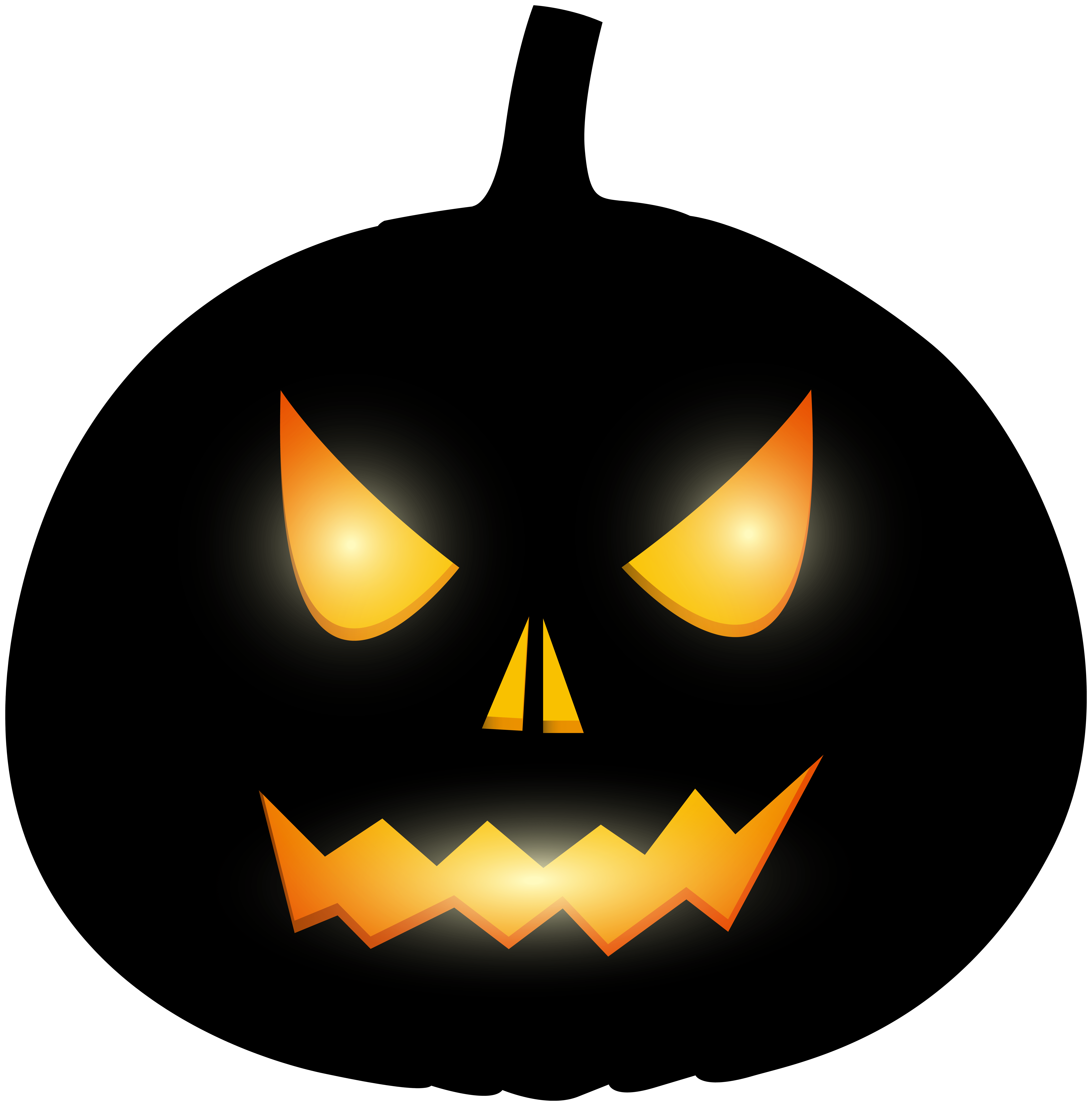 7899x8000 Halloween Pumpkin Black PNG Clip Art Image