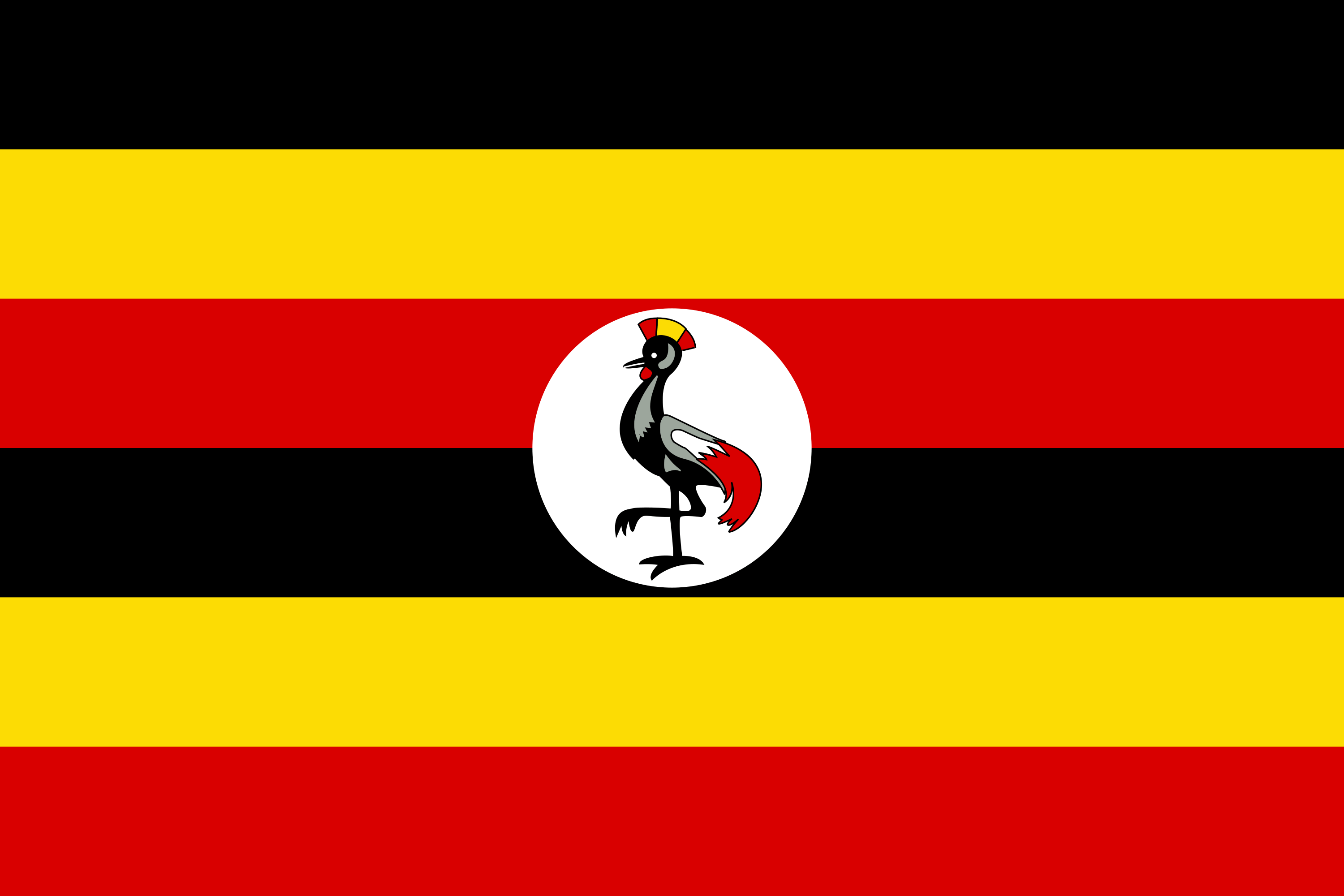 3000x2000 Uganda Flag