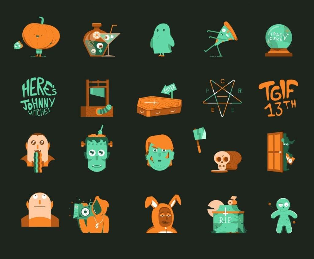 1024x844 Halloween Graphics: Banners, Fonts, Icon
