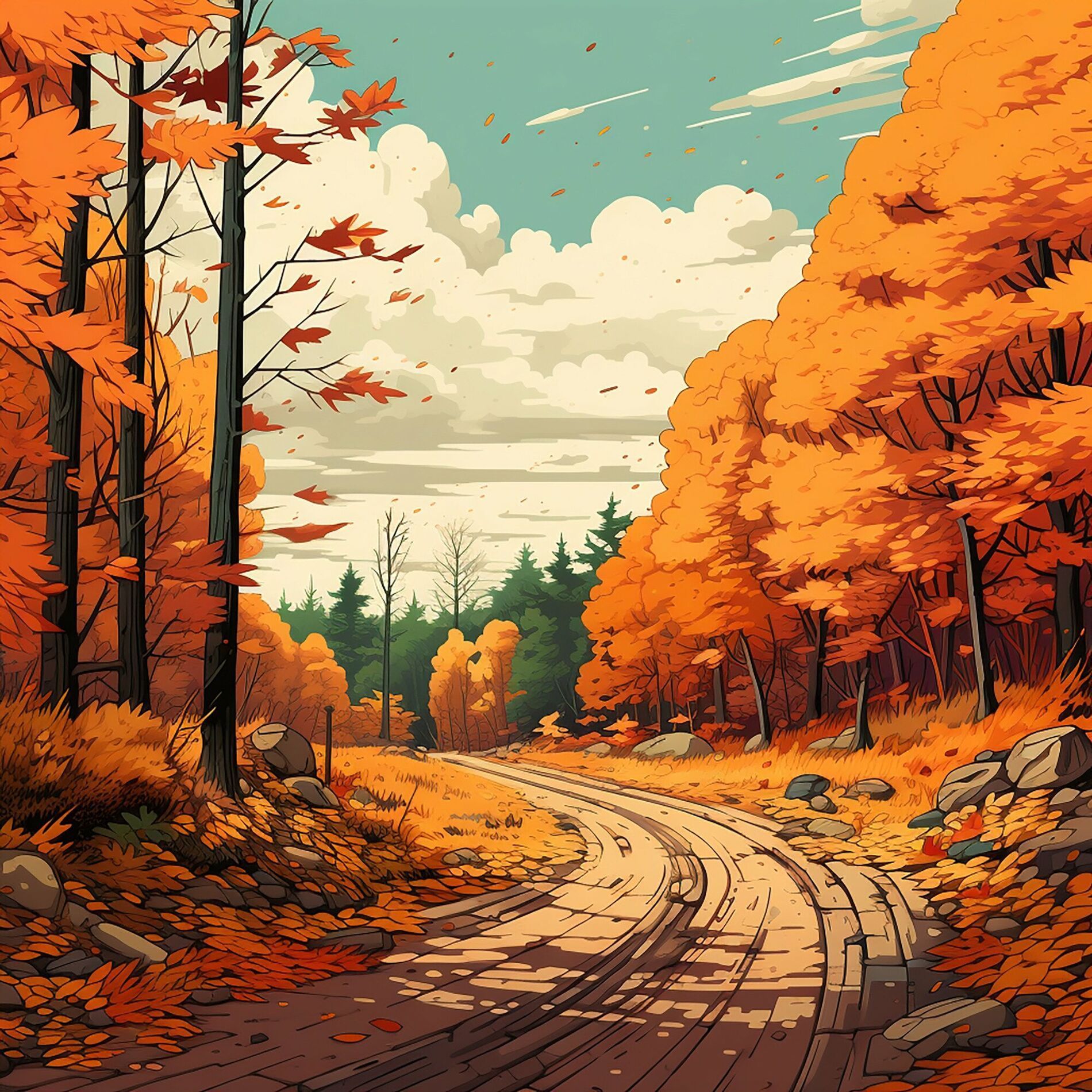 1900x1900 Cool Autumn Lofi: lyrics and songs