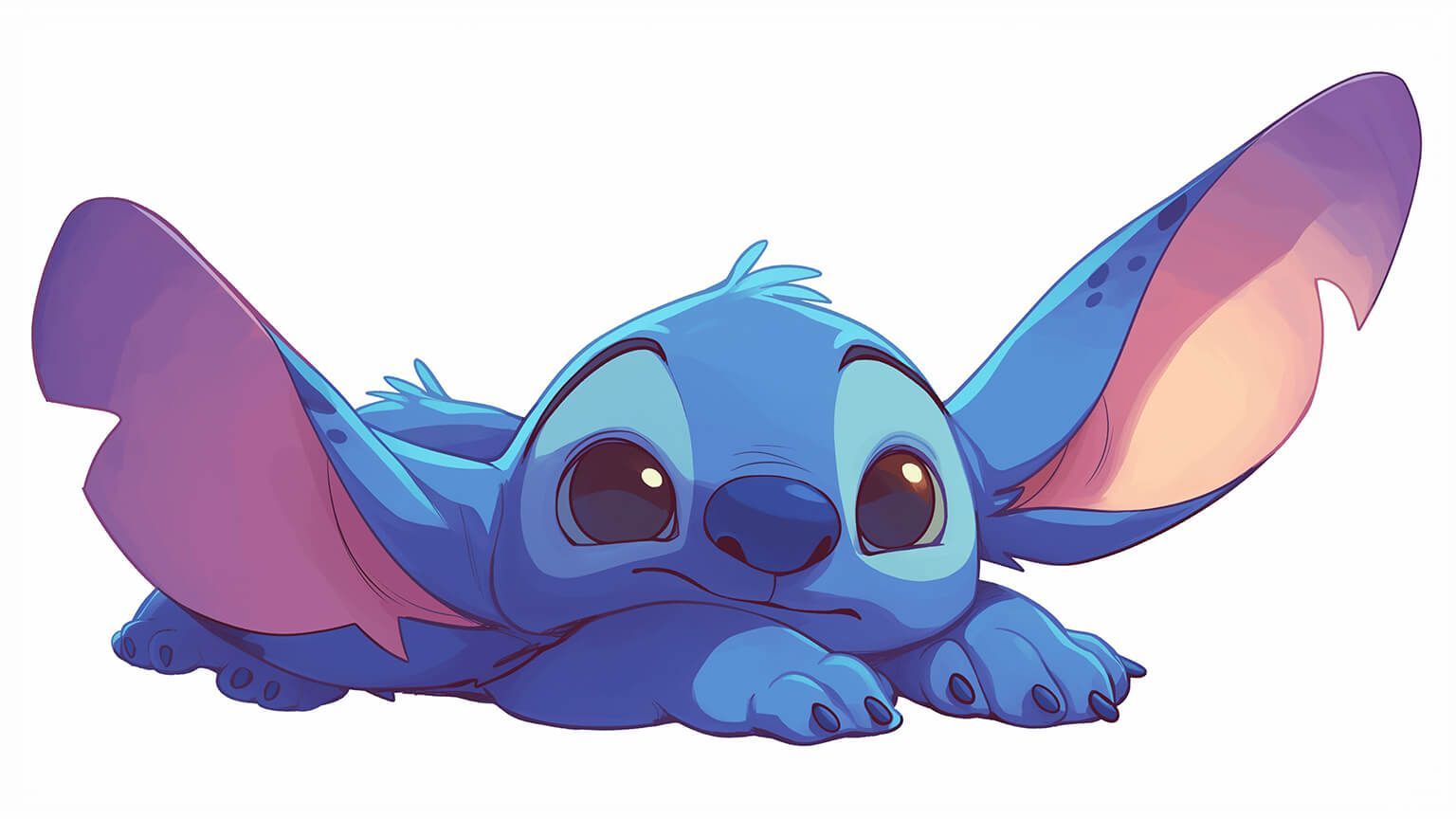1536x864 Aesthetic Stitch White Desktop