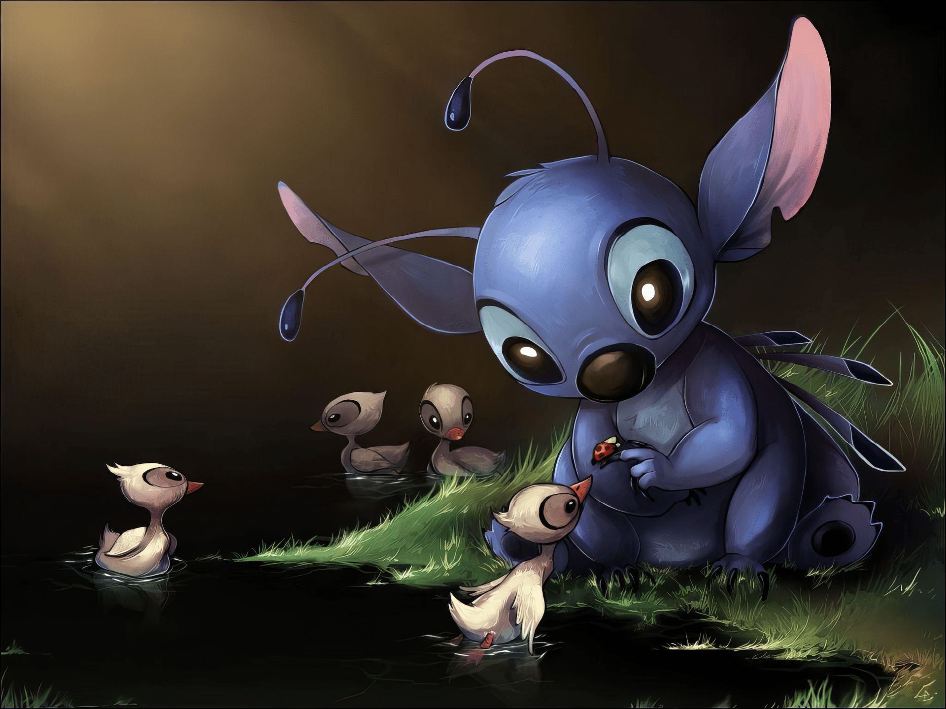 1920x1440 Cute Stitch HD Wallpaper from Lilo & Stitch