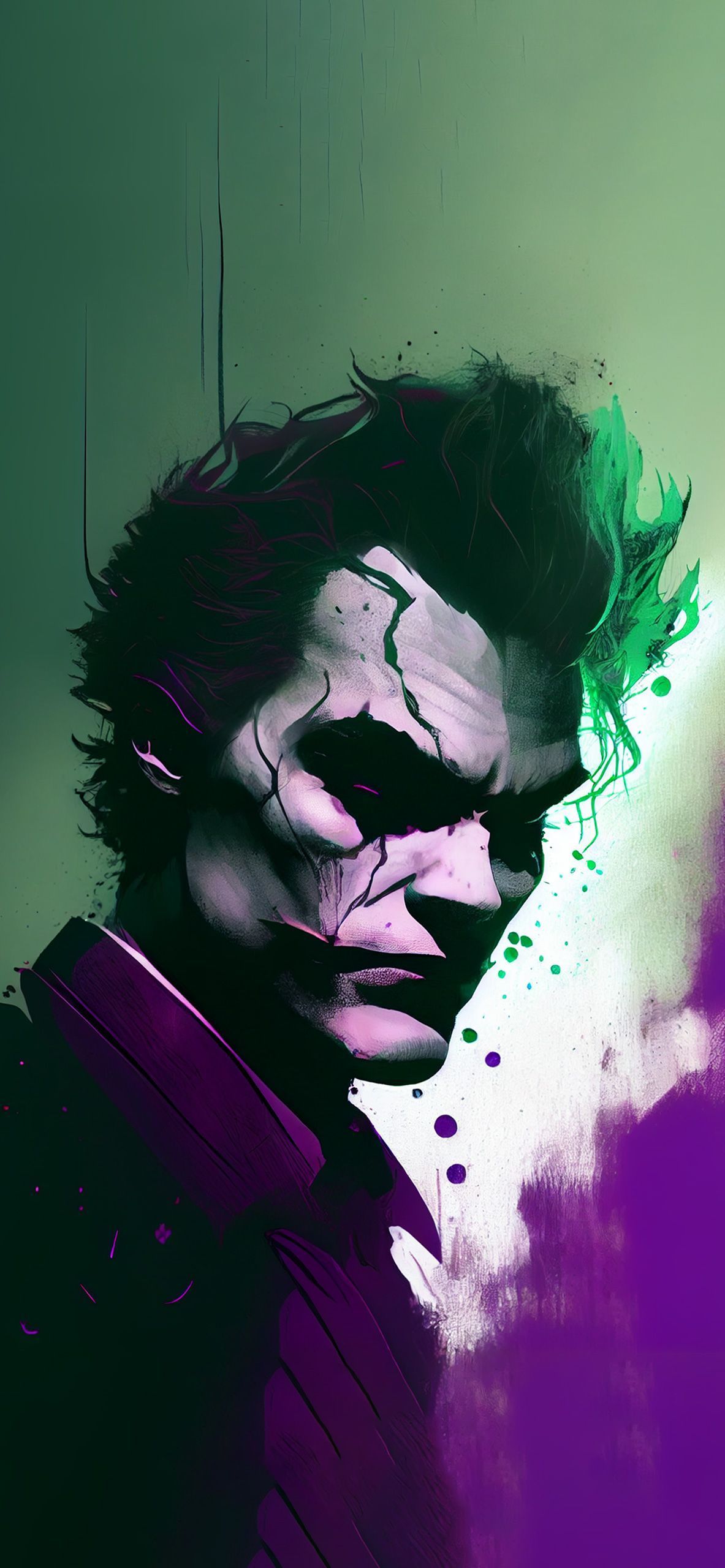 1183x2560 Dc Joker Aesthetic Wallpaper