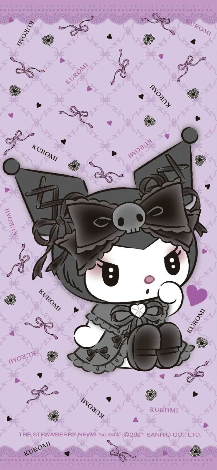 736x1594 Kuromi Emo Wallpaper