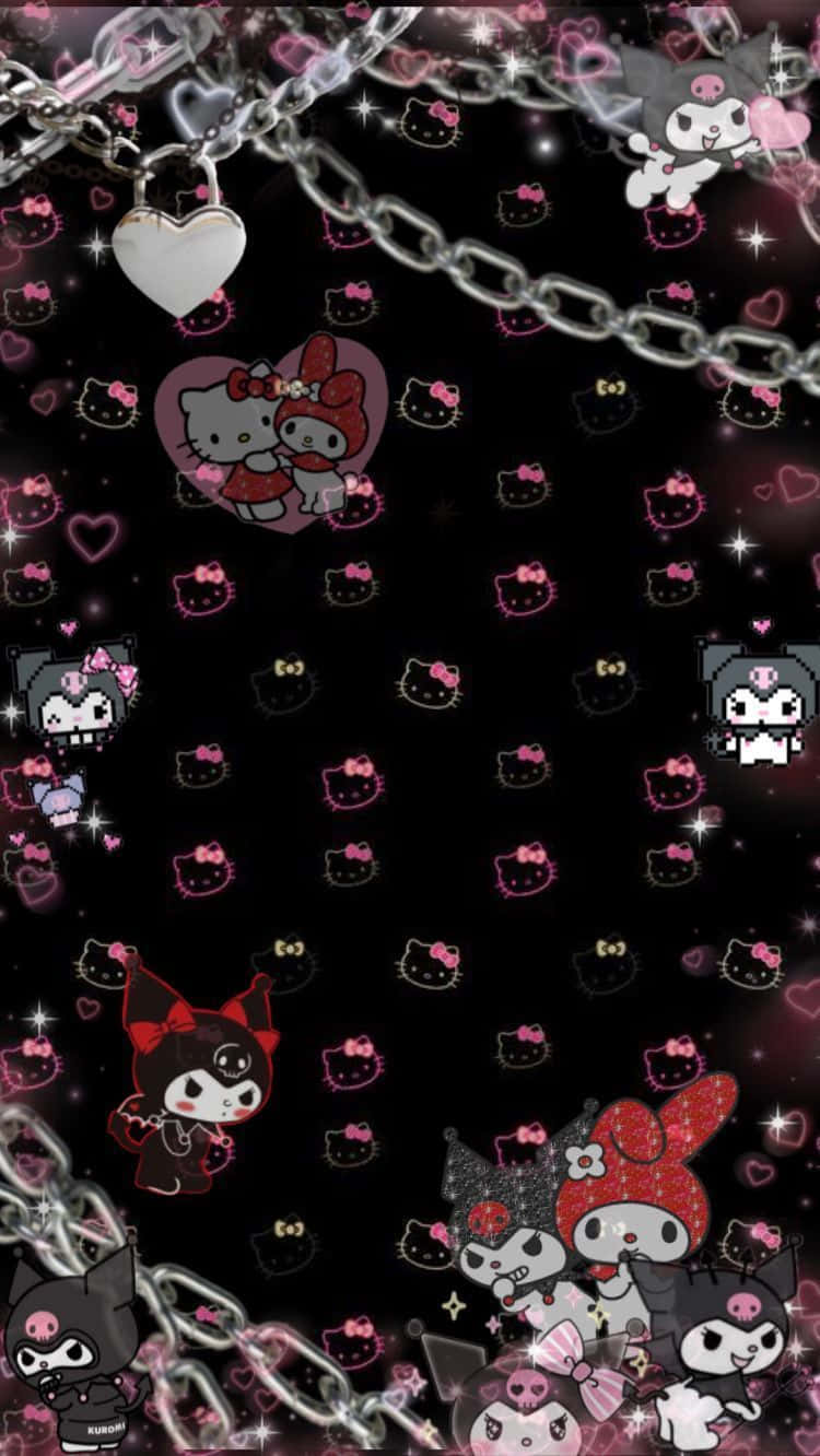 750x1332 edgy Hello Kitty Wallpaper